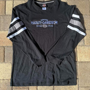 Black Colorblock Harley Davidson Longsleeve